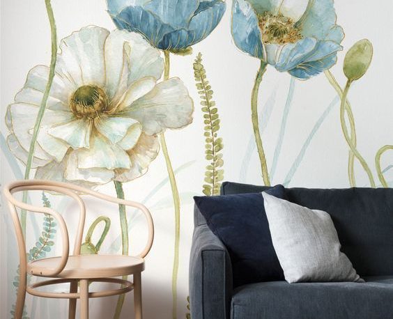 floral wallpaper trend
